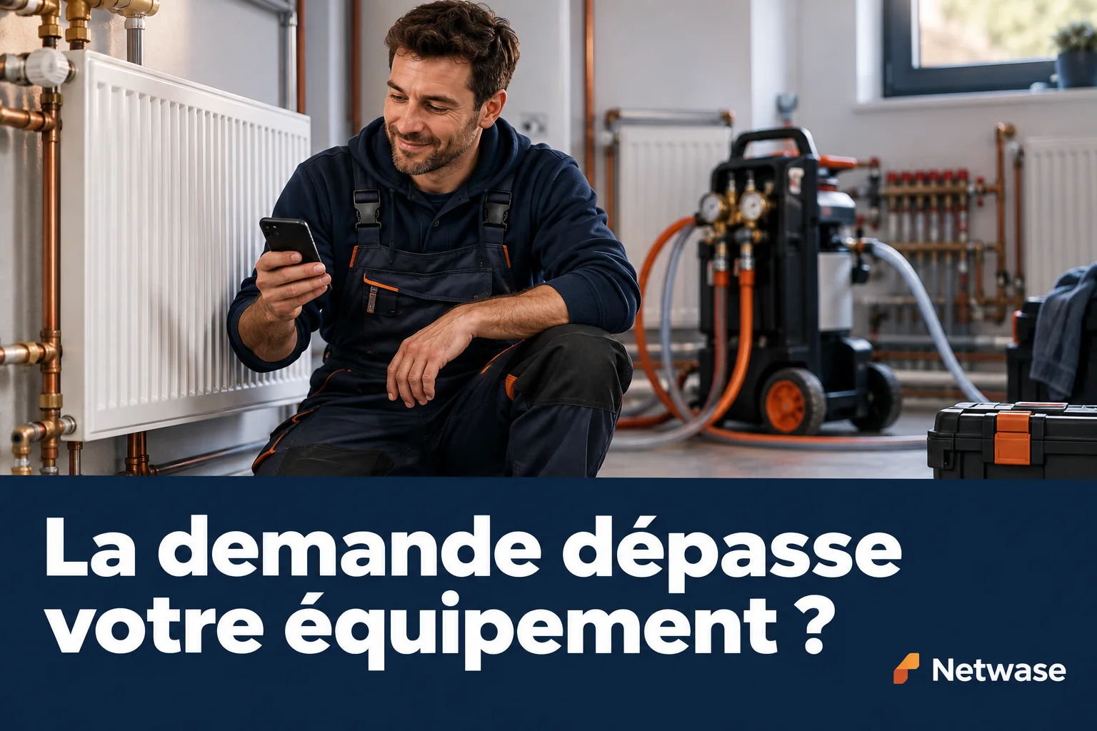 Chauffagiste près de radiateurs et d’un équipement technique. La demande dépasse votre équipement ?